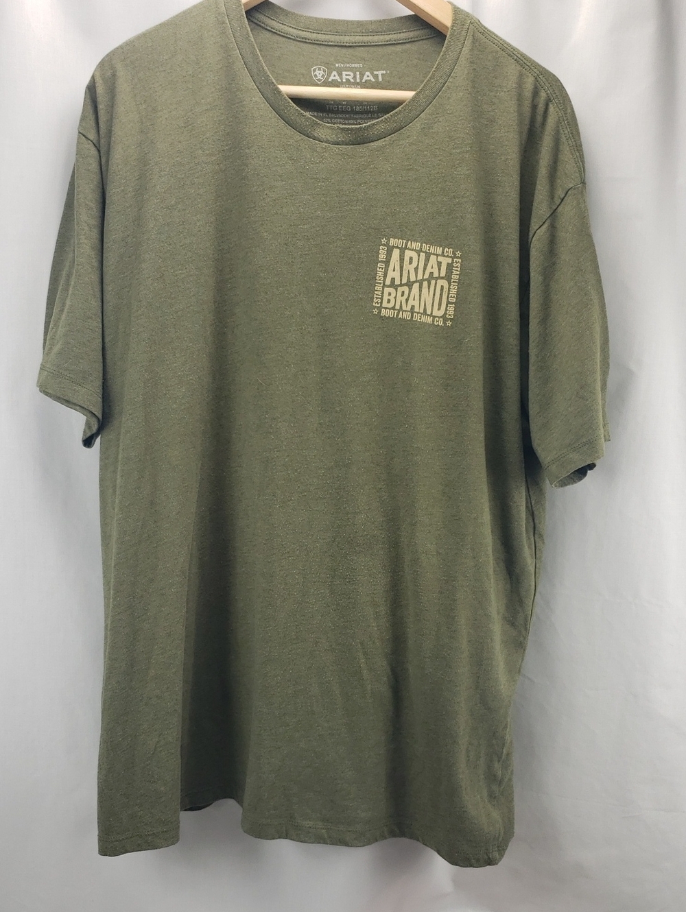 Ariat T-Shirt Men's Green XXL Short Sleeve